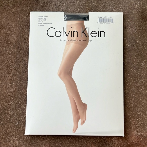 Calvin Klein Infinite Sheer Control Top Pantyhose Tights - Picture 1 of 5
